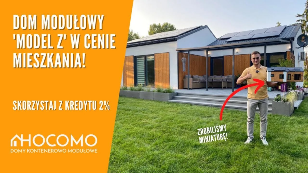DOM MODUŁOWY 70m2 w cenie KAWALERKI. Skorzystaj z KREDYTU 2% i ciesz się wymarzonym domem! | HOCOMO