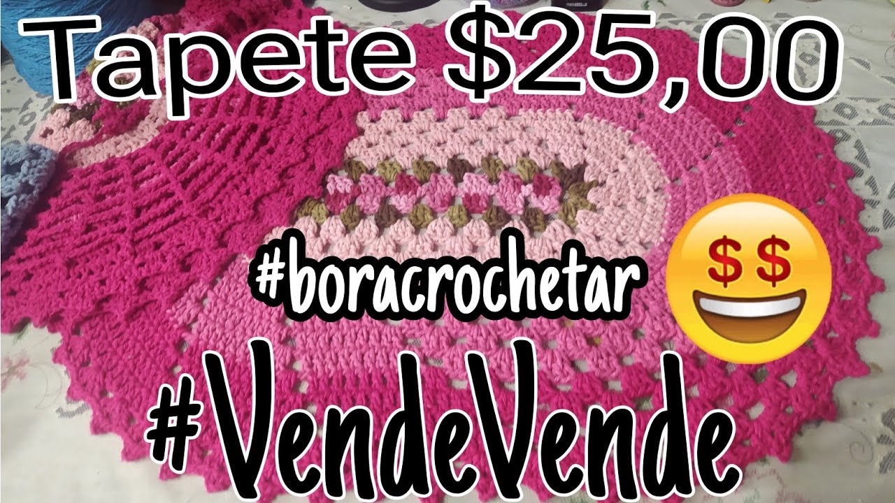 SERÁ QUE COMPENSA TAPETE DE $25,00/ TAPETE OVAL/TAPETE DE CROCHÊ/ESPIRAL #boracrochetar #vendevende