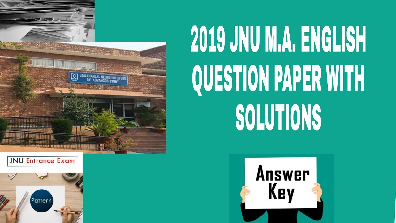 JNU 2019 M.A. ENGLISH QUESTION PAPER| Completely Solved