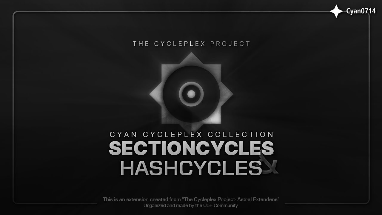 The Cycleplex Project - Sectioncycles and Hashcycles