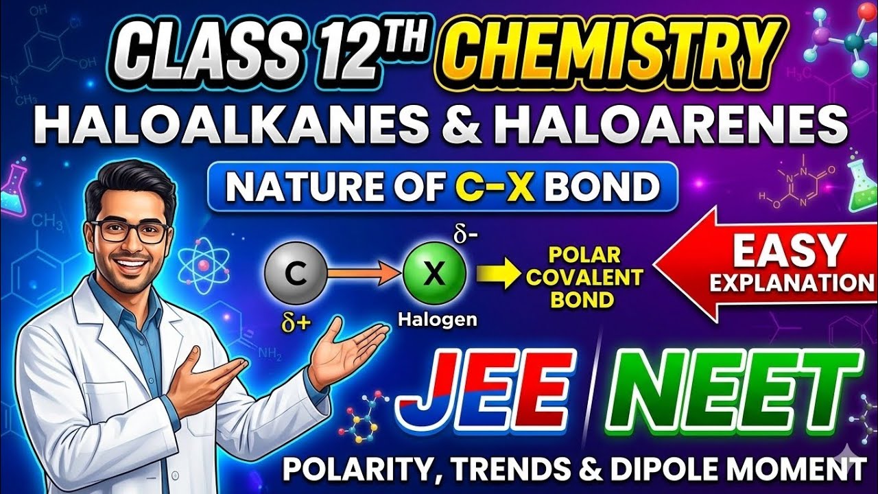 Nature of C&ndash;X Bond Explained 🔥 | Haloalkanes & Haloarenes Class 12
