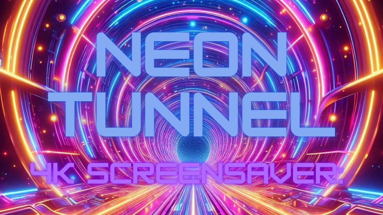 Neon Colorful Tunnel Loop 4k Screensaver: Visual Delight for Ultimate Relaxation and Entertainment