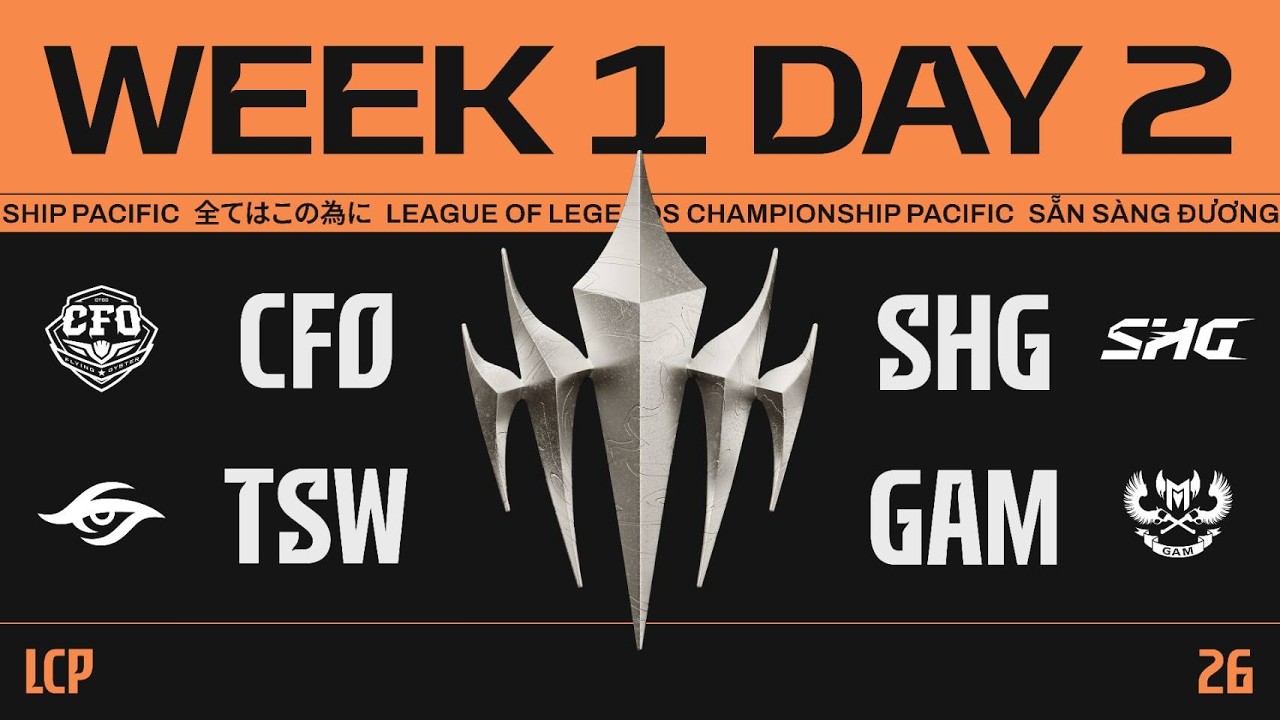 [中文] CFO vs SHG | TSW vs GAM | LCP 2026 Split 2 Regular Season Week 1 Day 2