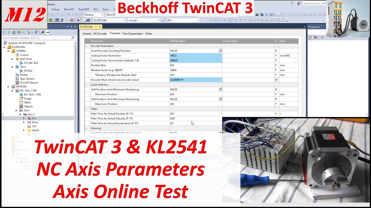 MB12. [TwinCAT 3 NC Stepper] NC Axis Drive and Encoder Parameter Settings[15/20]