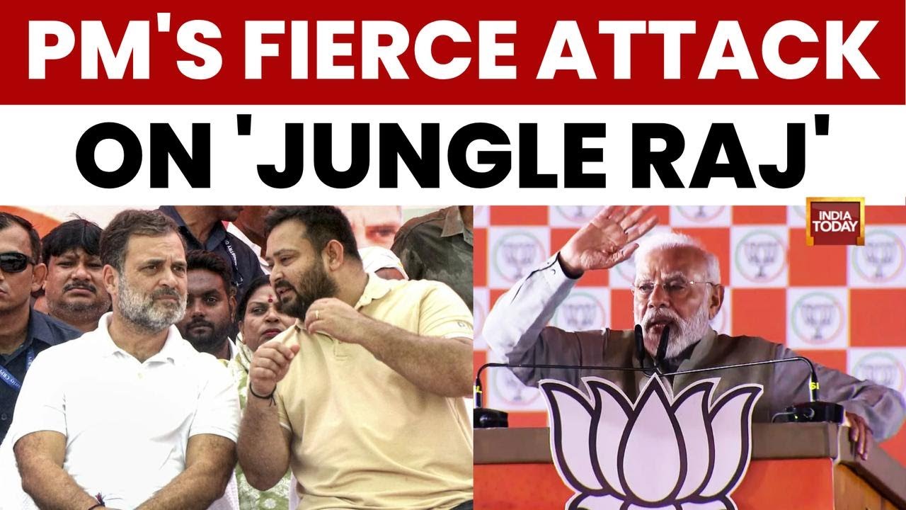 PM Modi Targets RJD-Congress, Recalls &lsquo;Jungle Raj&rsquo; in Bihar Rally | India Today News