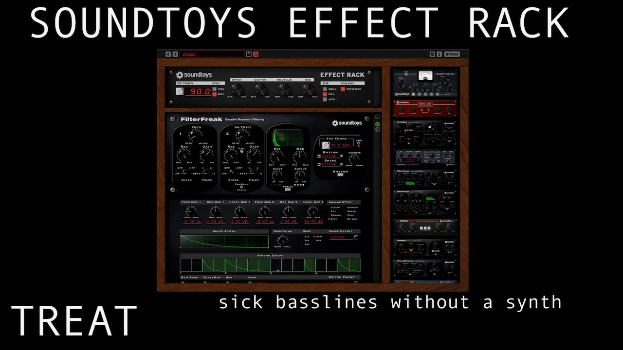 Treat x Soundtoys Effect Rack - distorted filter resonance sequences