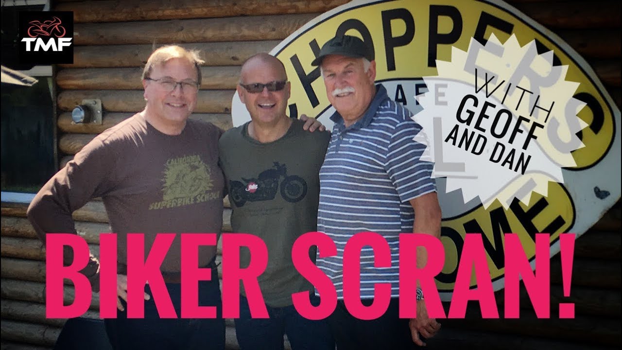 Biker Scran with Geoff and Dan | Choppers at Burbage on the Moto Guzzi V85TT