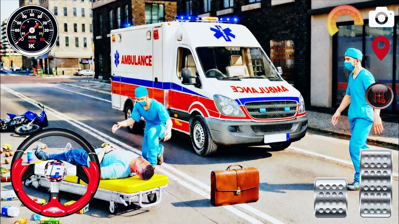 Ambulance Driving City Rescue Simulator 3d 2025 | 911 Us Emargency Ambulance Game | Android Gameplay