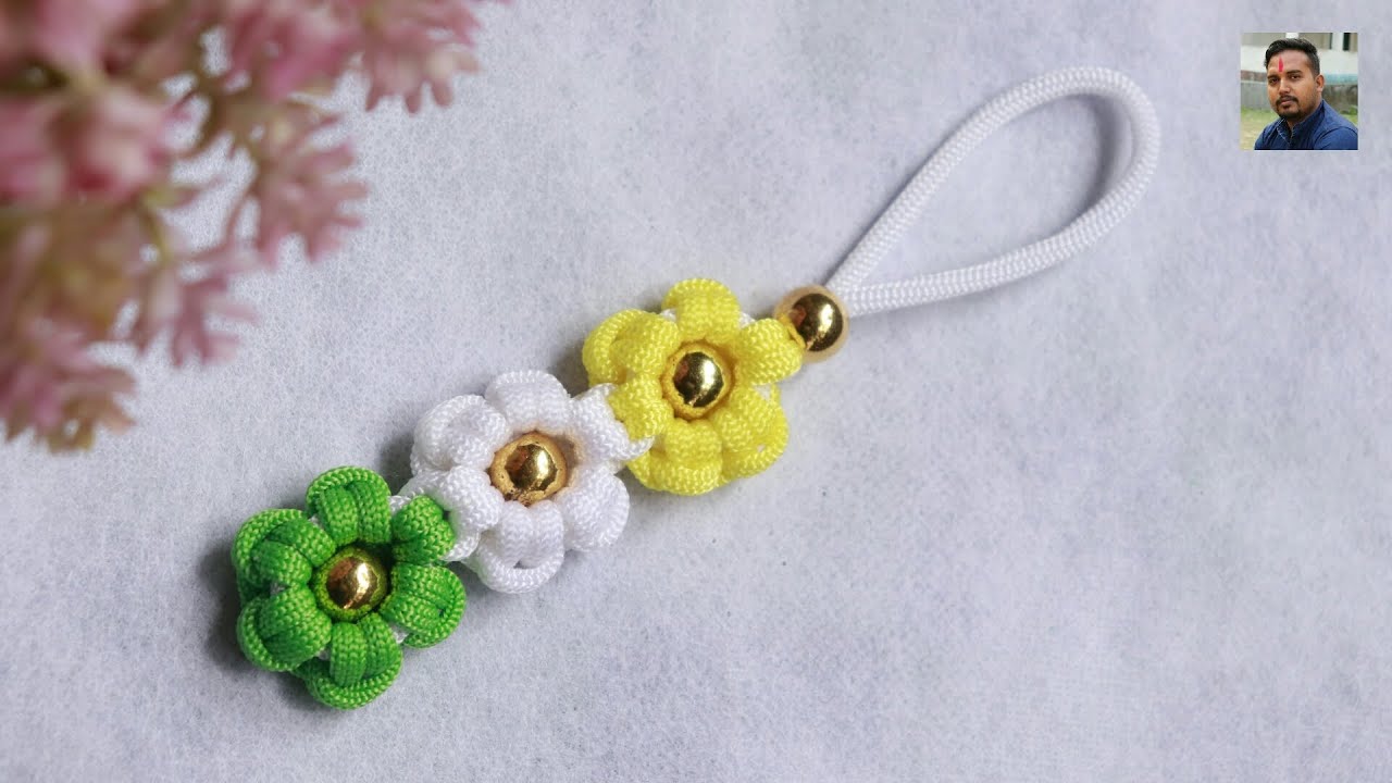 Macrame Paracord Lanyard Keychain Tutorial for BEGINNERS! | DIY Macrame keychain Handmade #19