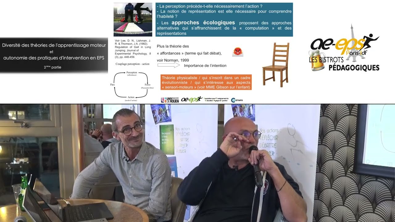 David Ad&eacute; et R&eacute;gis Thouvarecq : Bistrot p&eacute;dagogique sur l'apprentissage moteur en EPS &ndash; Partie 2/4
