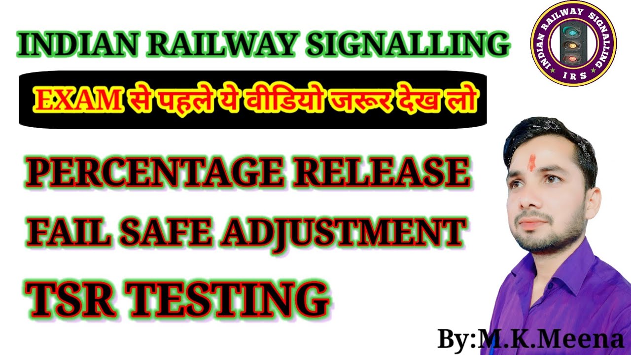 What is percentage release || fail safe adjustment of track circuit #track_circuit