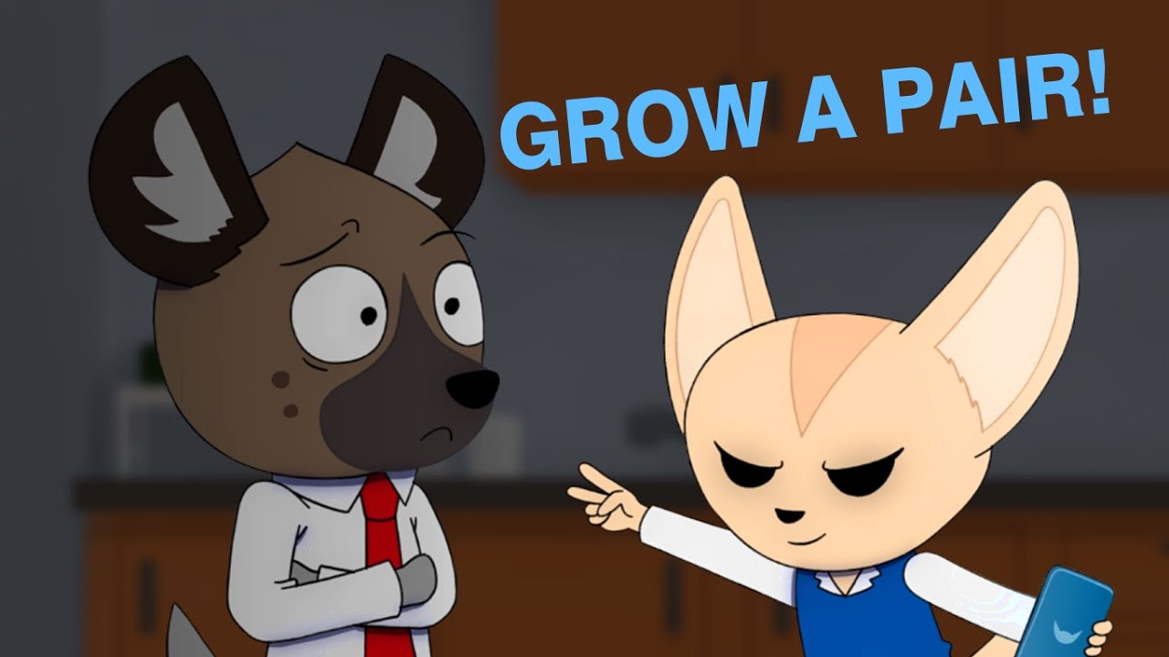 Fenneko tells Haida to grow a pair - Aggretsuko Reanimated