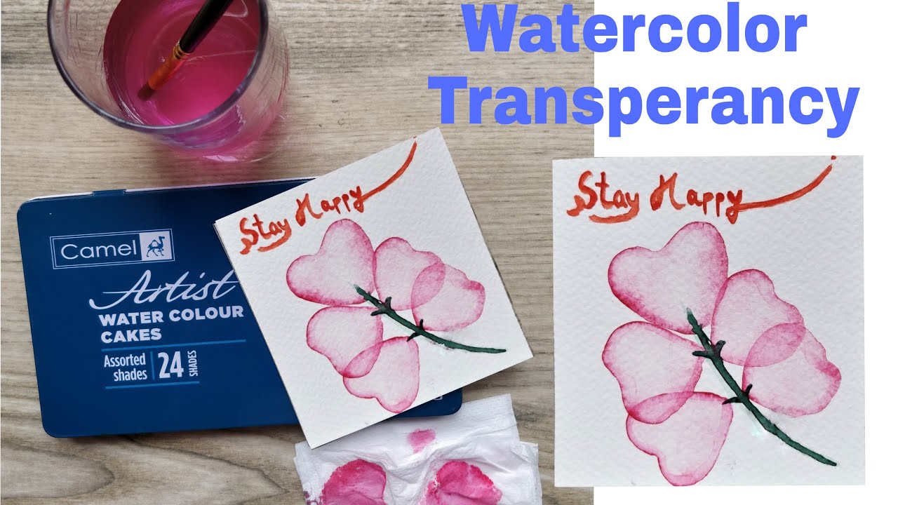 Learn water color transparency technique | Watercolor basics | transparency