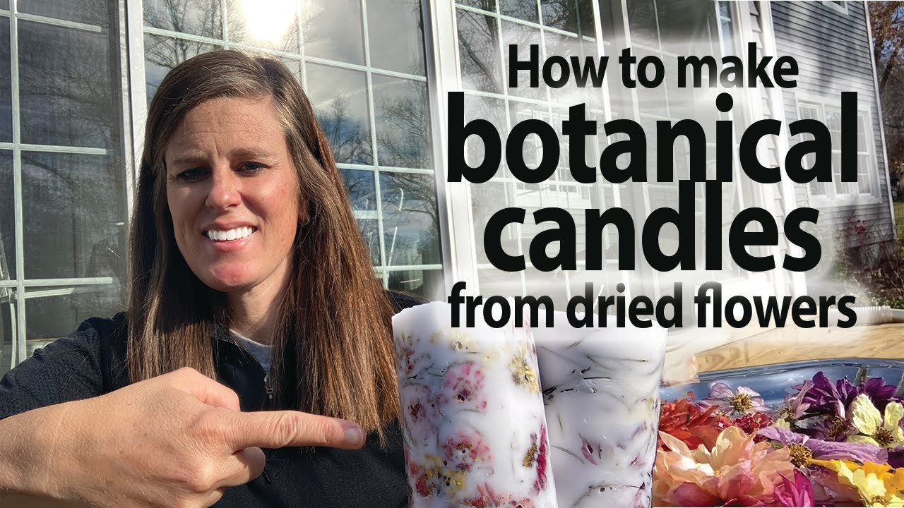 How to Make Dried Flower Candles, Handmade Botanical Candles