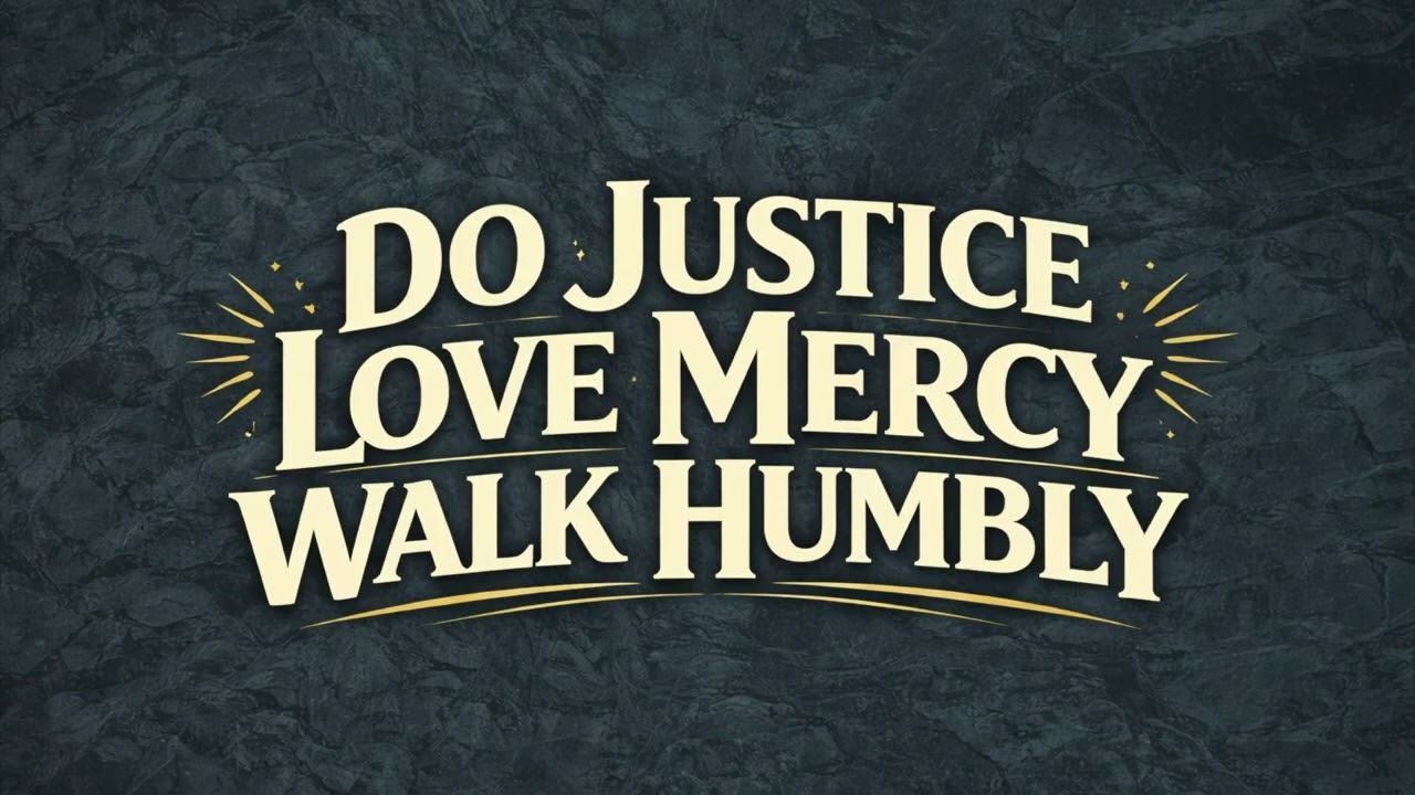 Do Justice, Love Mercy, Walk Humbly (Final Week)