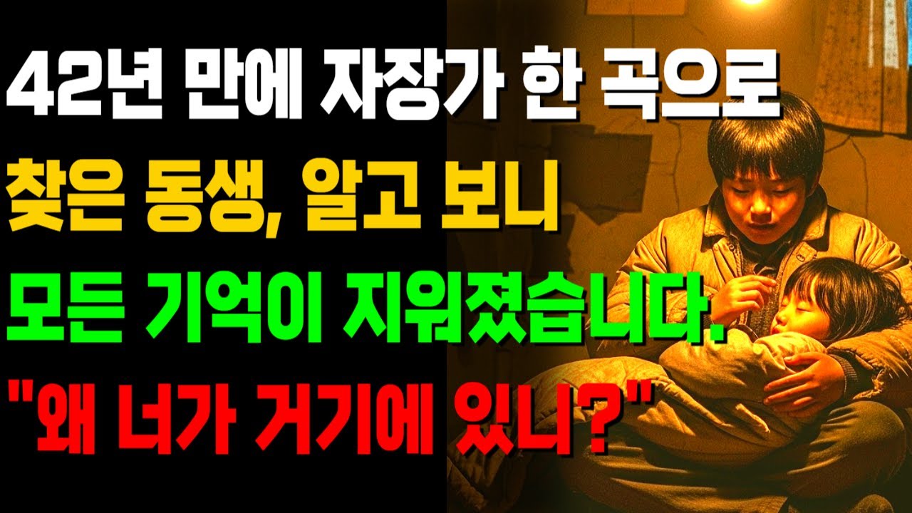 42년 만에 자장가 한 곡으로 찾은 동생, 알고보니 최대 경쟁자의 아내였고 기억마저 지워졌습니다. “왜 너가 거기에 있니?”| 가족 재회와 배신 그리고 사랑 이야기 오디오북 드라마
