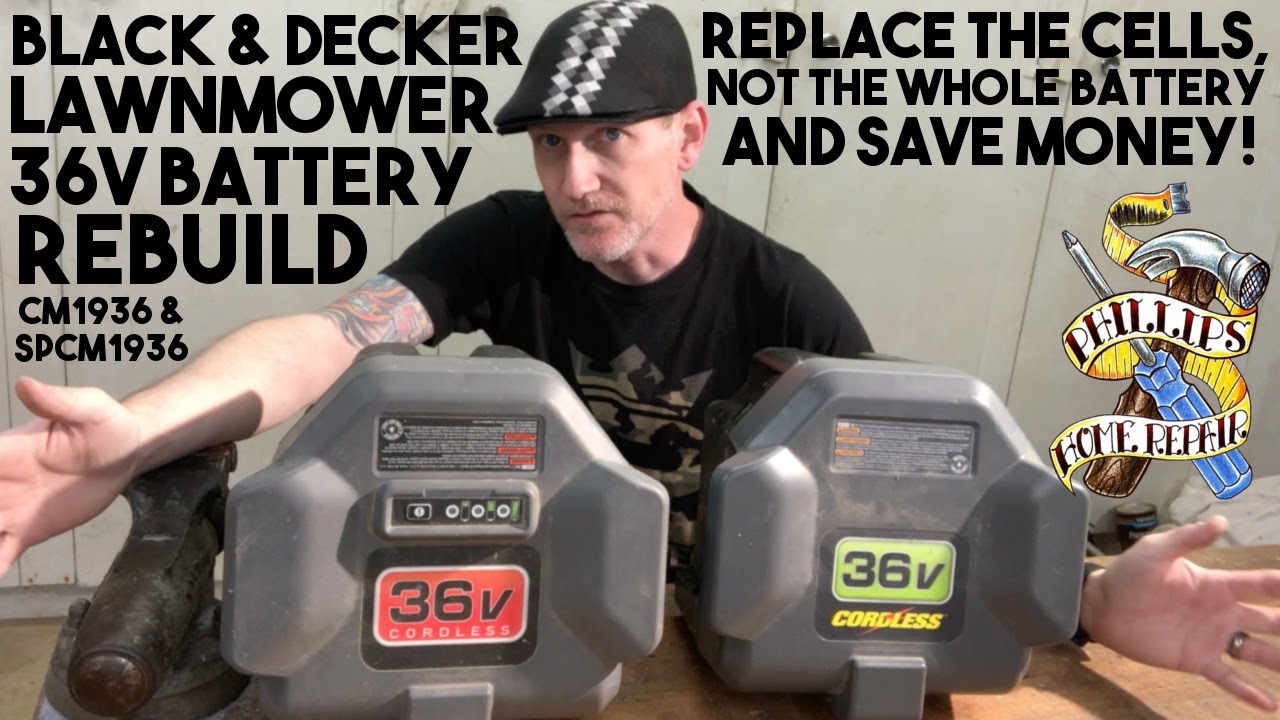 Black & Decker 36V Cordless Lawnmower Battery Cell Replacement (CM1936, SPCM1936)