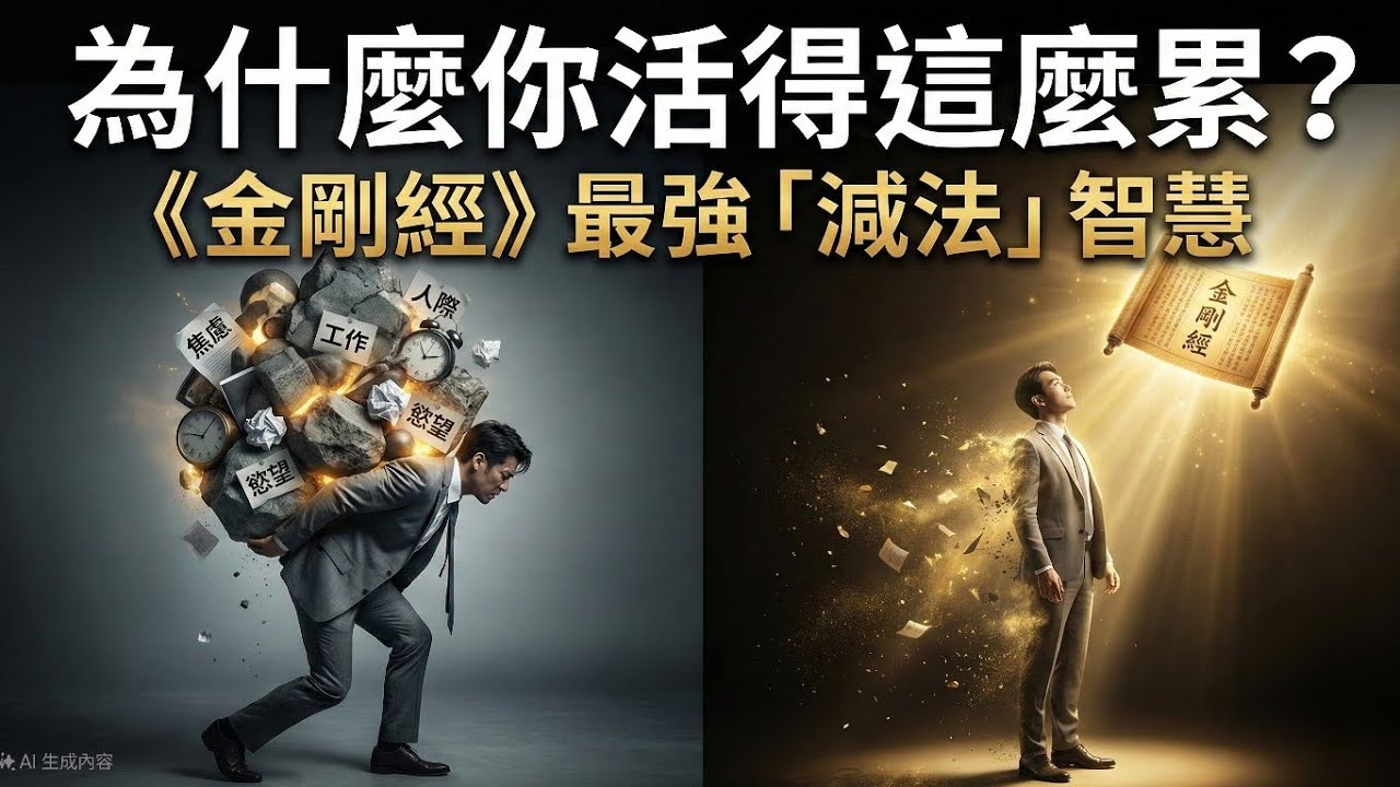 為什麼你活得這麼累？《金剛經》教你最強的「減法」人生智慧。