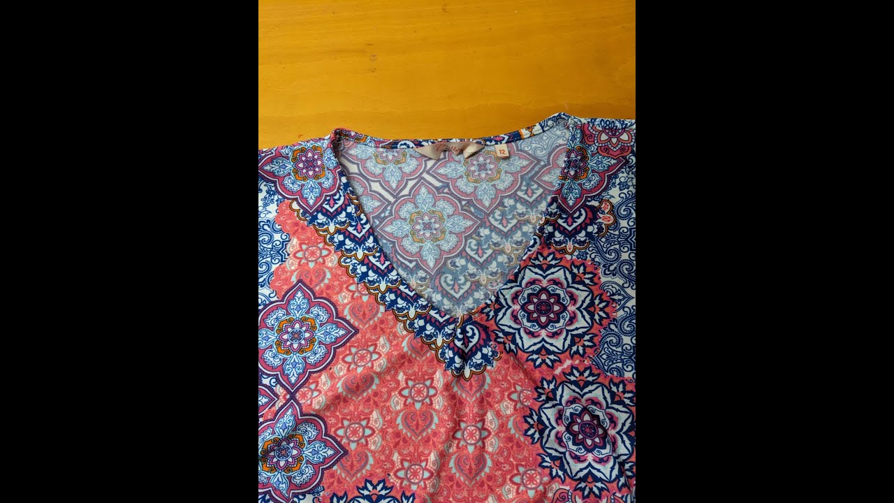 How to alter V neck if it is too low? DIY shortcut way.