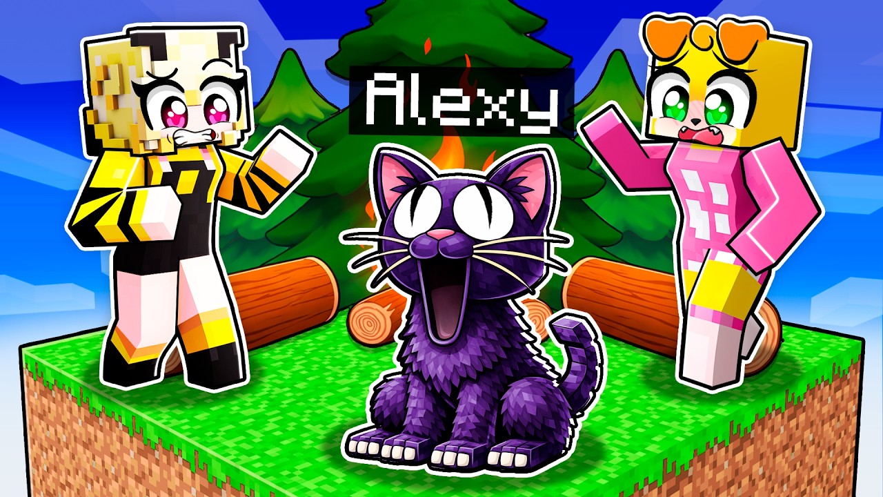 Jugando como BEBE GATO en UN CHUNK en Minecraft! 👶🐱