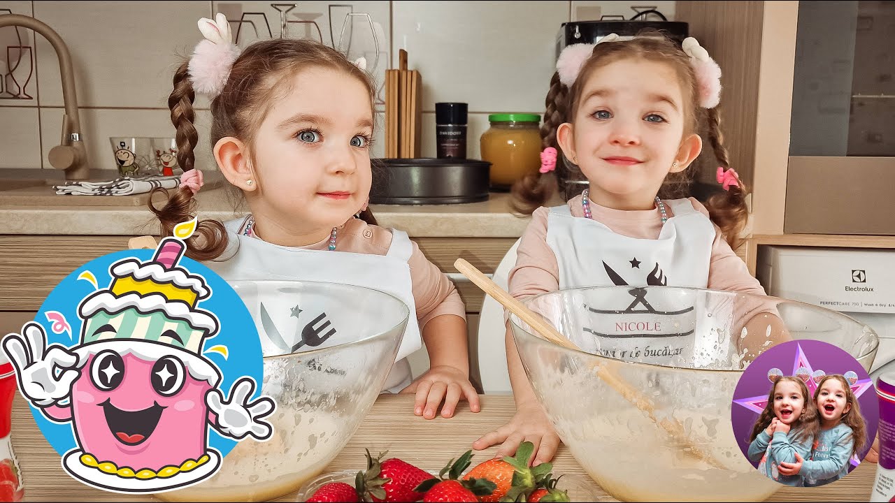 Amelia and Nicole create their own Birthday Cake!