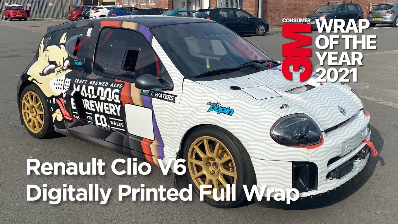 Mad Dog Brewery - Renault Clio V6  - Full Colour 3M Printed Reflective Wrap
