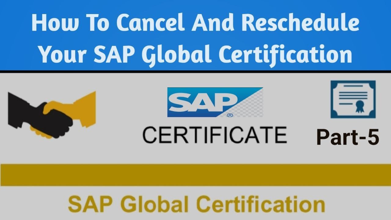 How To Cancel & Reschedule Date & Time For SAP  Exam| How to become SAP Certified Consultant
