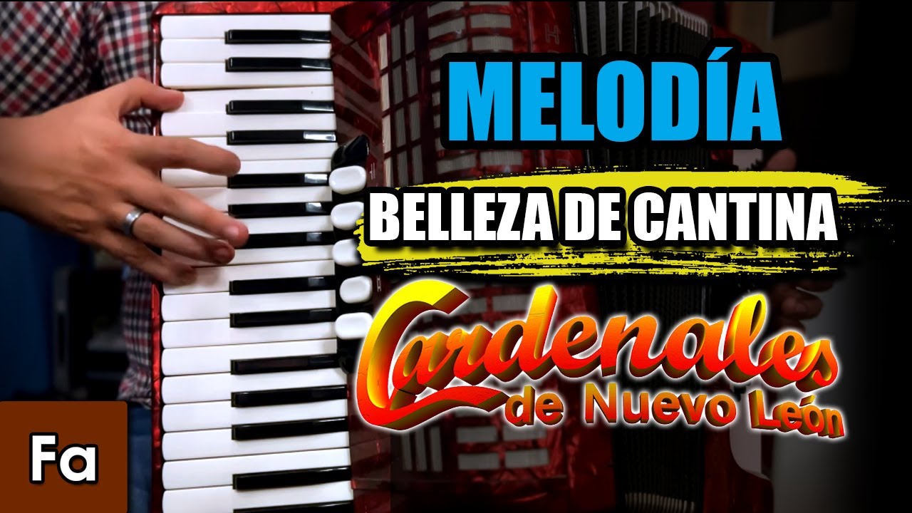 Belleza de Cantina - TUTORIAL en Acordeon de Teclas - Los Cardenales de Nuevo Leon
