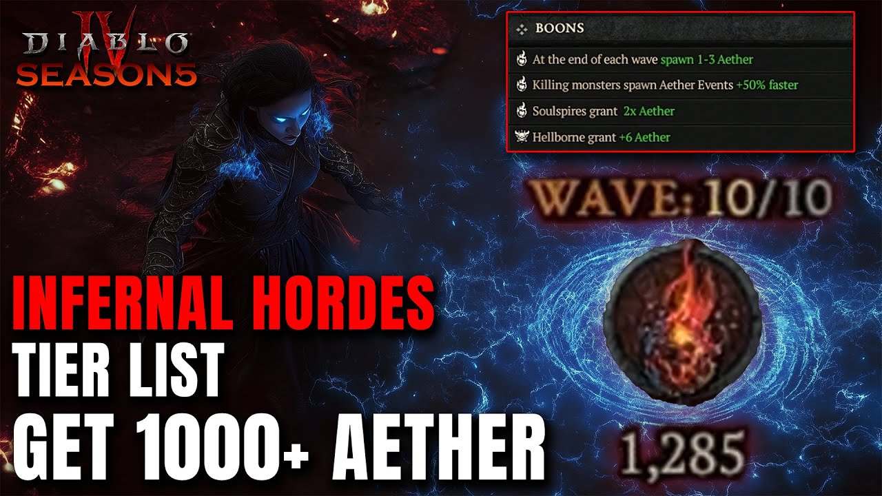 Infernal Hordes Tier List! Top Boons & Builds - GET 1000+ AETHER Season 5
