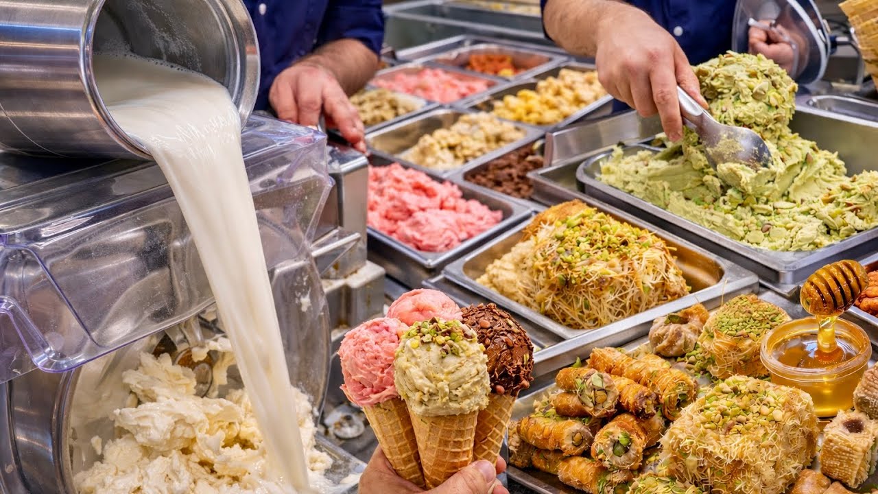 How Gelato Is Made with Fresh Milk | Italian Ice Cream Meets Arabic Sweets