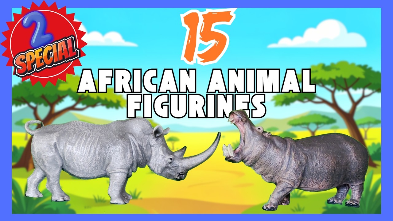 African Figurine Safari 🦁🦒 | 15 Amazing Animals for Kids | Arinjaya & Friends