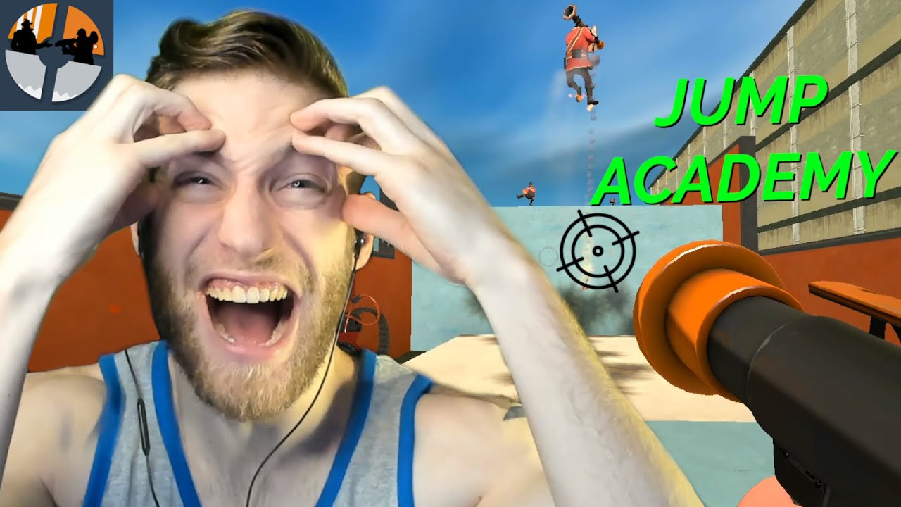 THIS IS RIDICULOUS!! Trying Jump Academy! Team Fortress 2 Rocket Jumping Training! TF2