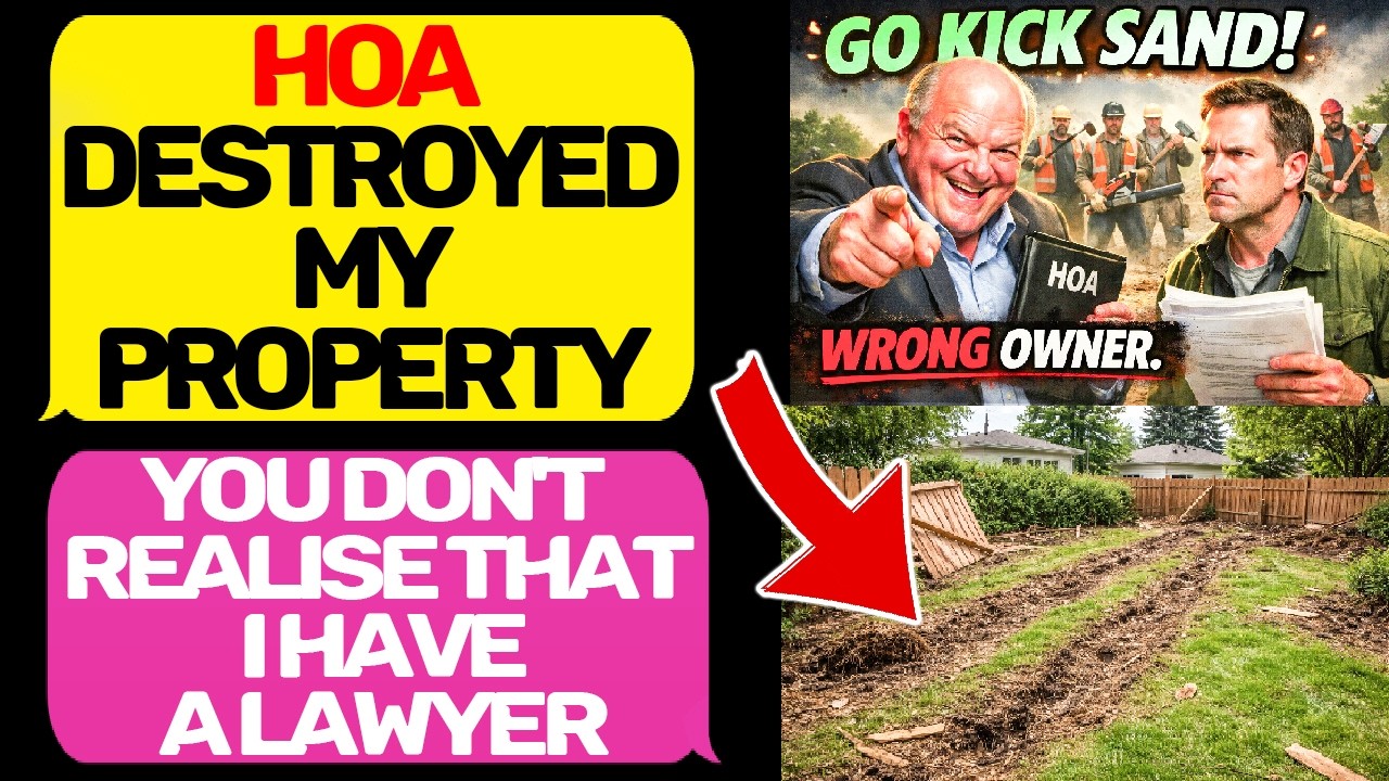 HOA Destroyed My Property and Told Me to “Go Kick Sand”… BIG Mistake I am the owner of the land  MC