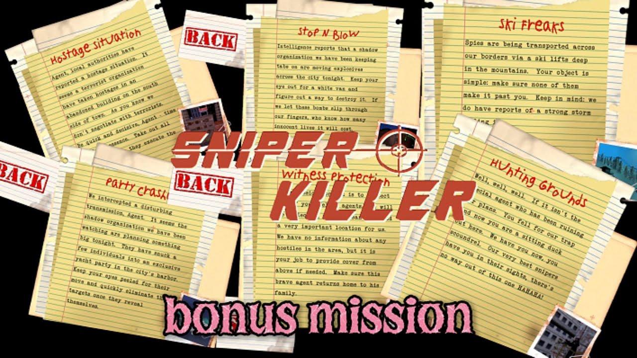 Sniper Killer Bonus Missions - FULL GAME Walkthrough (4K60FPS) No commentary