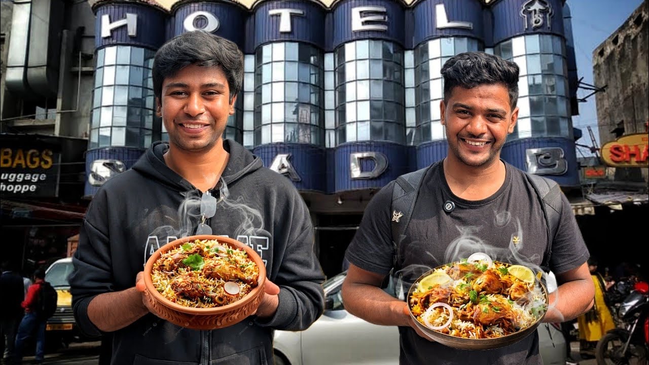 Hyderabad most famous dum biryani in Hotel Shadab most popular spot in Hyderabad