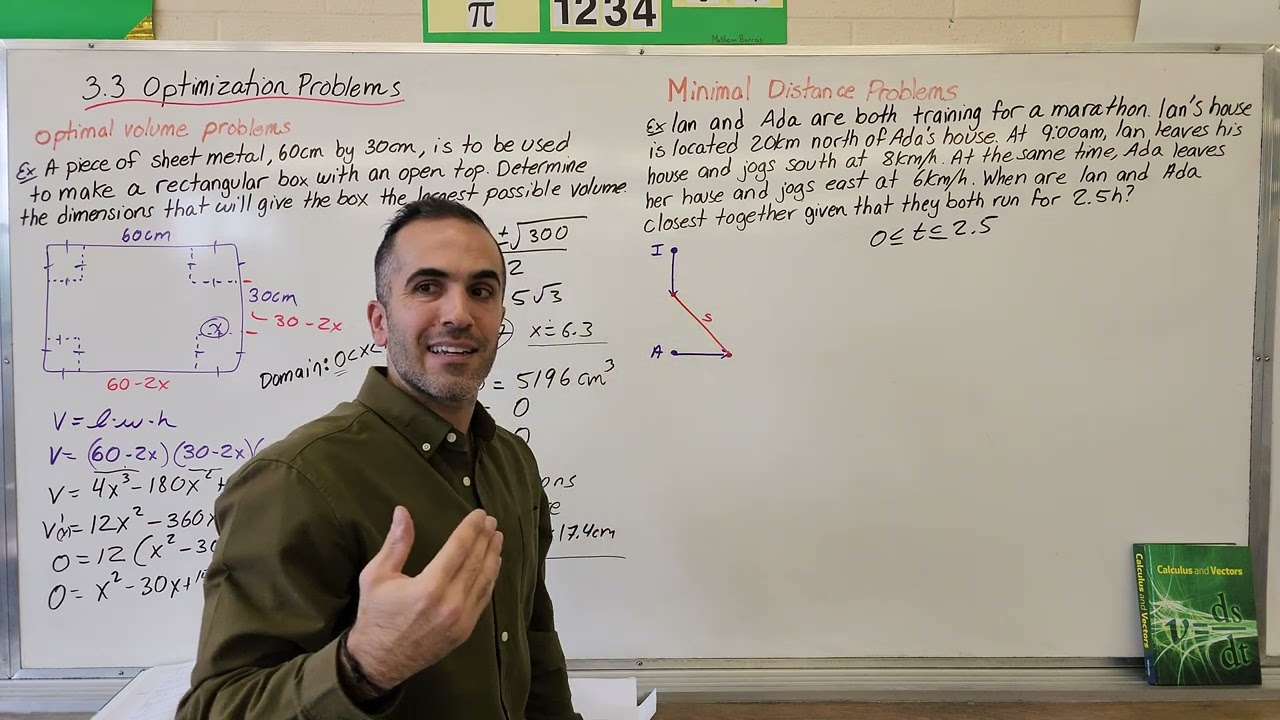 3.3 Optimization Problems (Grade 12 Calculus, MCV4U)
