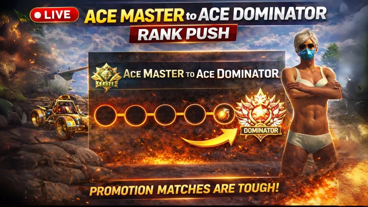 BGMI LIVE 🔴 Ace Master ➜ Ace Dominator Rank Push | Tough Matches Today