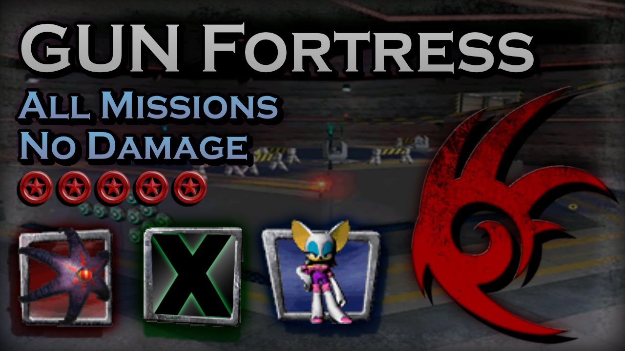 Shadow the Hedgehog (Reloaded 1.0) - GUN Fortress - All Missions, Red Rings, No Damage, A Ranks