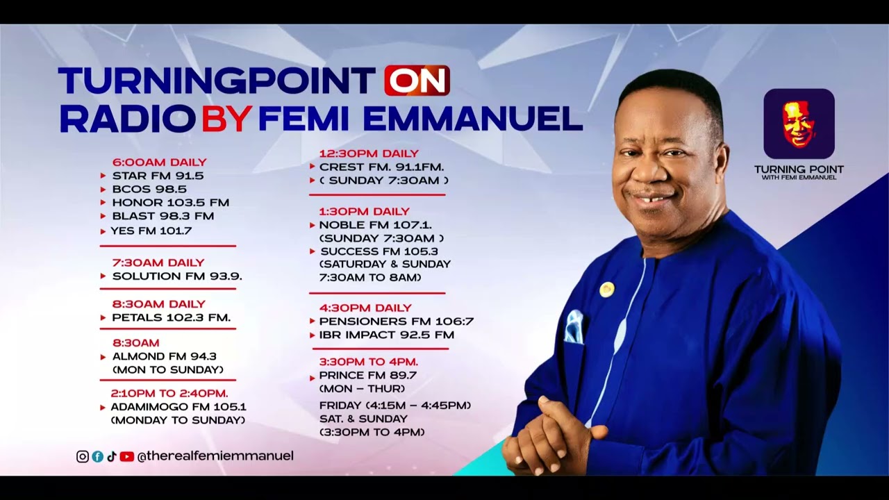 Turning Point with Femi Emmanuel on Radio || 24th January || TPGF