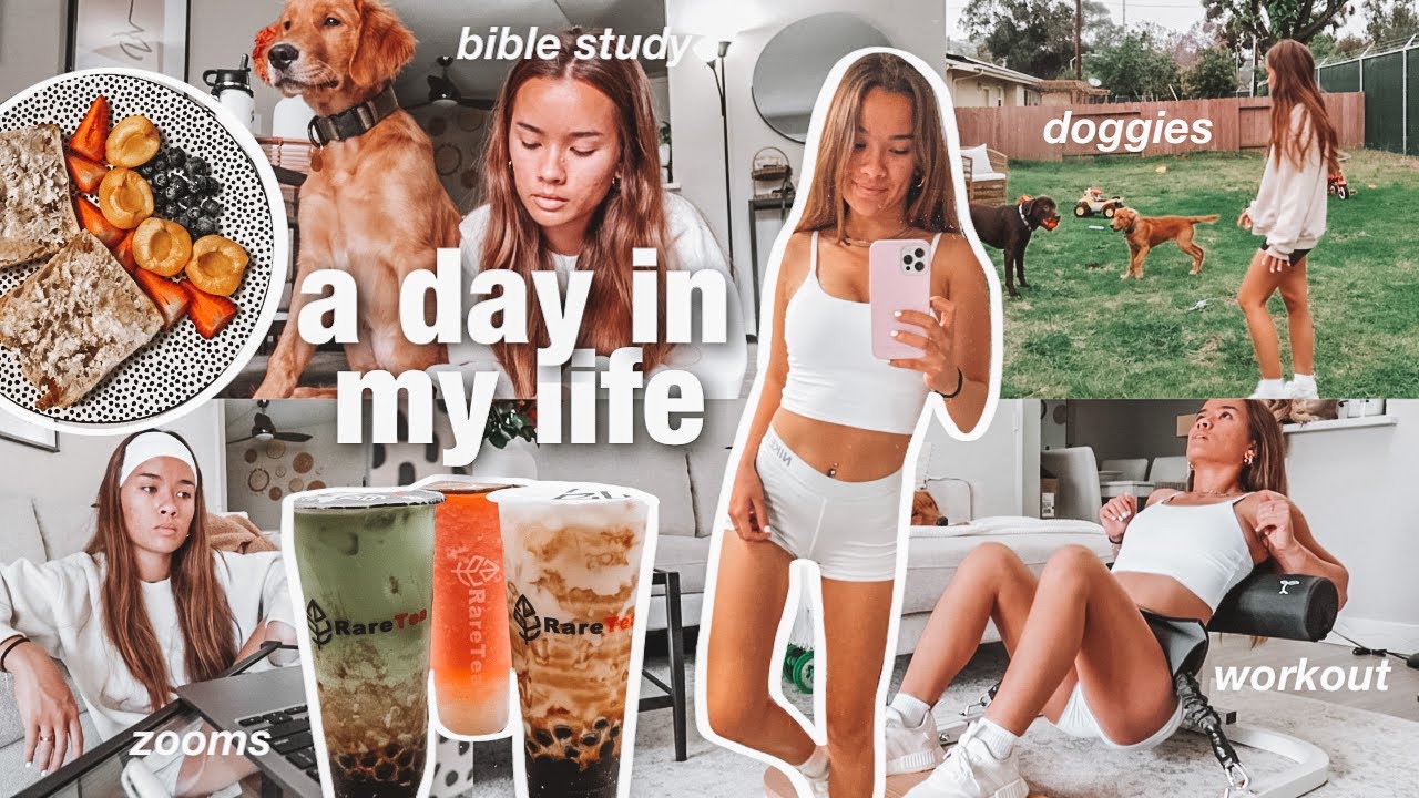 very PRODUCTIVE college day in my life | zoom classes, workout, bible study, packages & more!