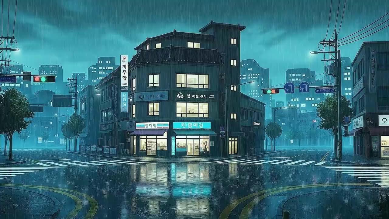 Rain Sounds & Lofi for Study in a Calm Korean Atmosphere to Block Distractions 😌