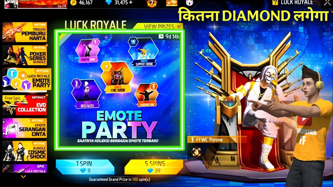 EMOTE PARTY LUCK ROYALE 💥📈