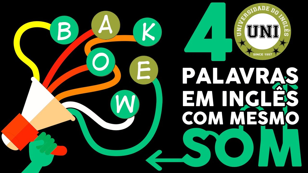 40 palavras em inglês que tem o mesmo som e como diferenciá-las