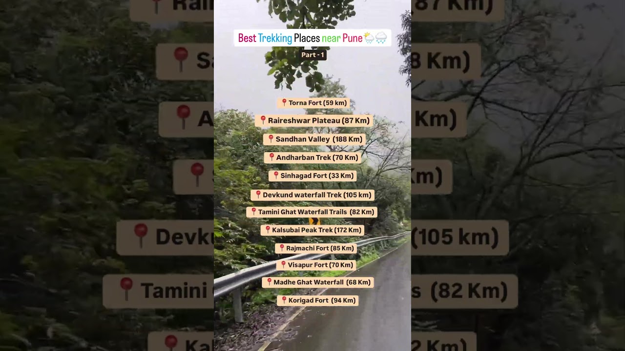 Best Trekking places near pune #trekking #pune #maharashtra #moonsoon #travel #trending