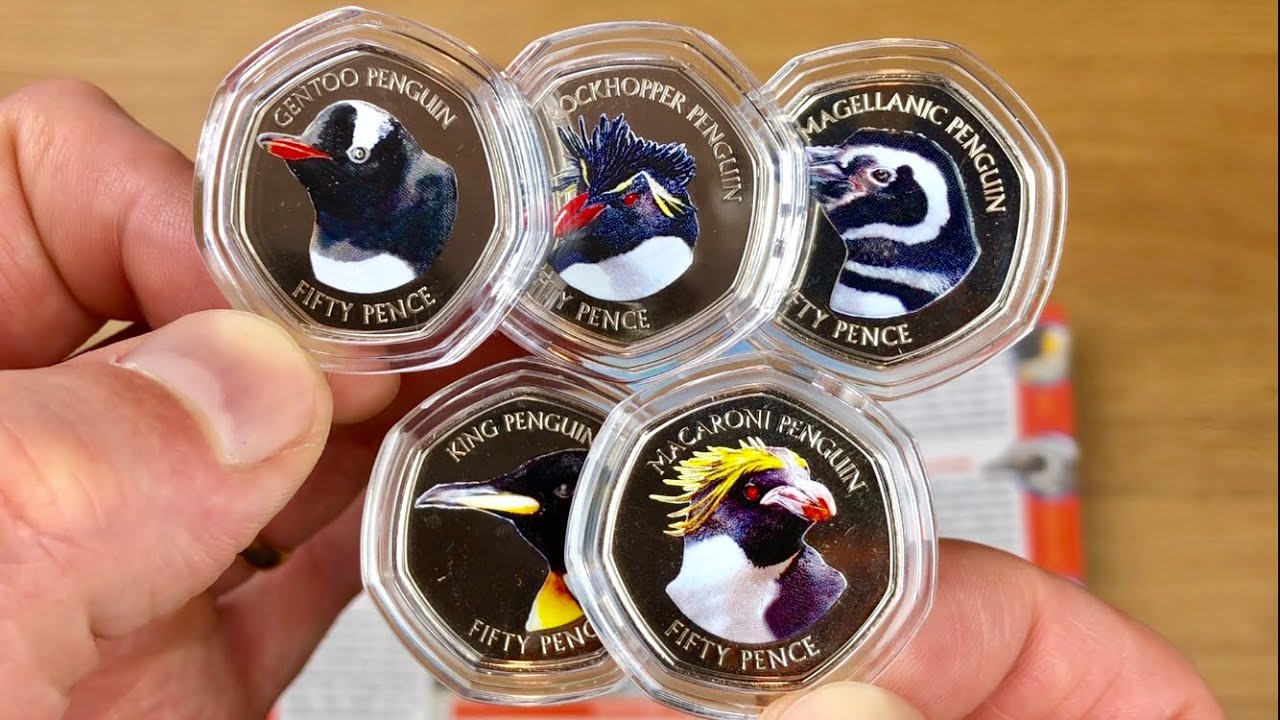 2018 FALKLAND ISLAND PENGUIN 50p COIN SET WITH ALBUM || POBJOY MINT || 2019 VIDEO