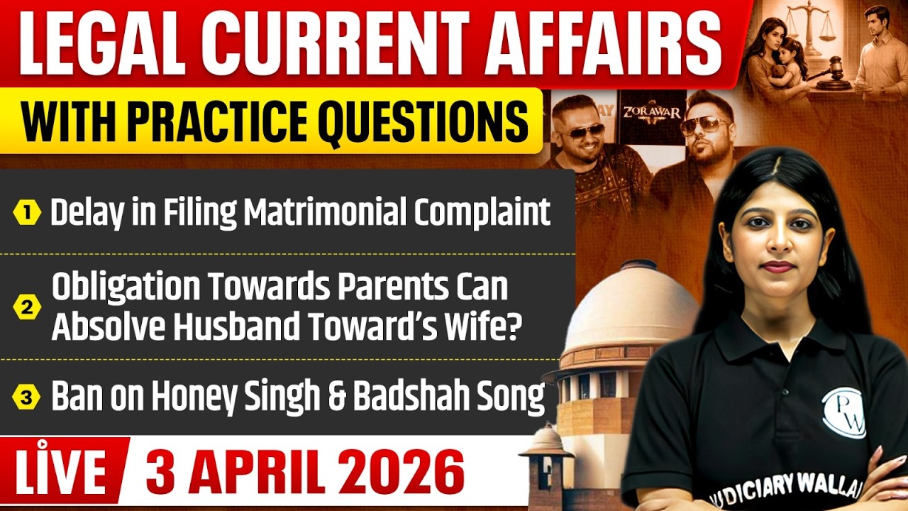 Legal Current Affairs Today | 3 April  2026 | Top Legal News | Judiciary/APO/APP |Judiciary By PW