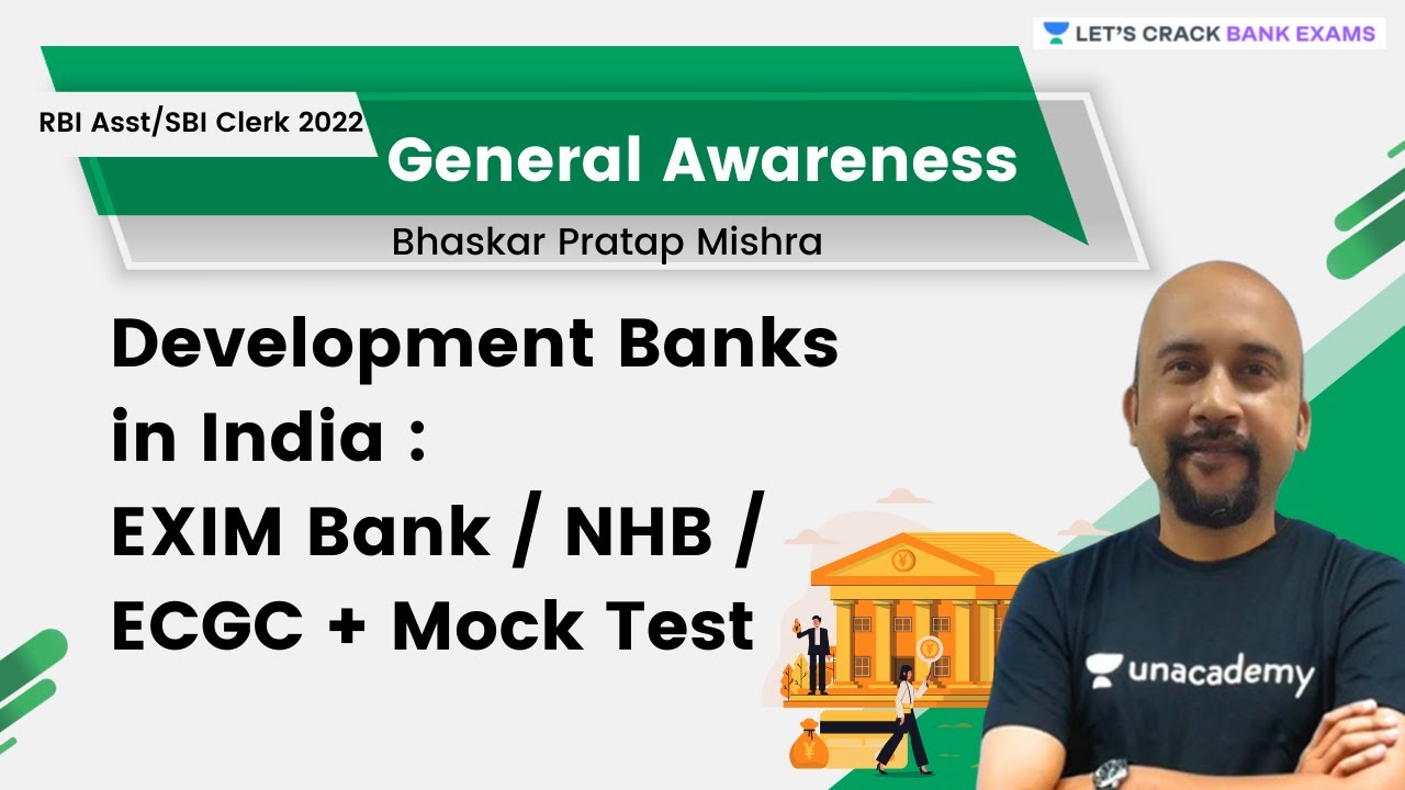 Development Banks in India : EXIM Bank / NHB / ECGC + Mock Test | General Awareness | Bhaskar Mishra
