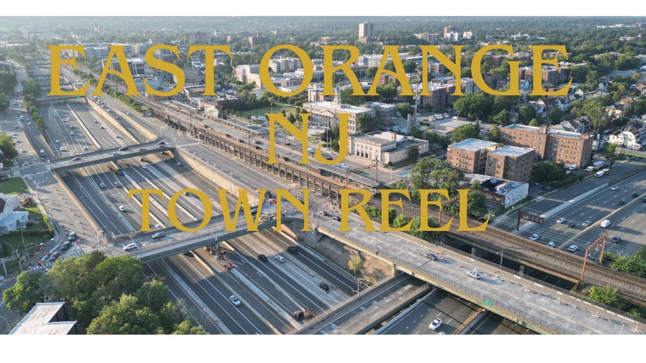 East Orange NJ 4k Cinematic Town Reel Drone Stock Footage