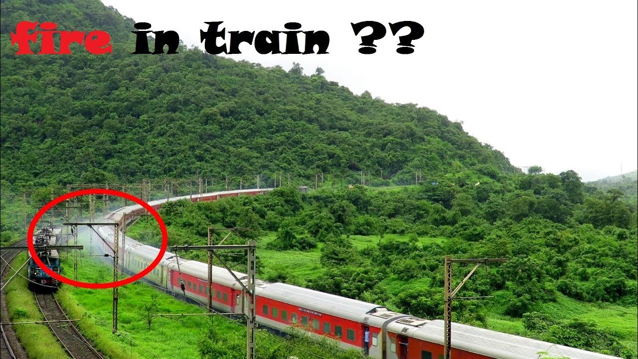 TRAIN COACH CATCHES FIRE ?? INDIAN RAILWAYS EMD & LHB Combo