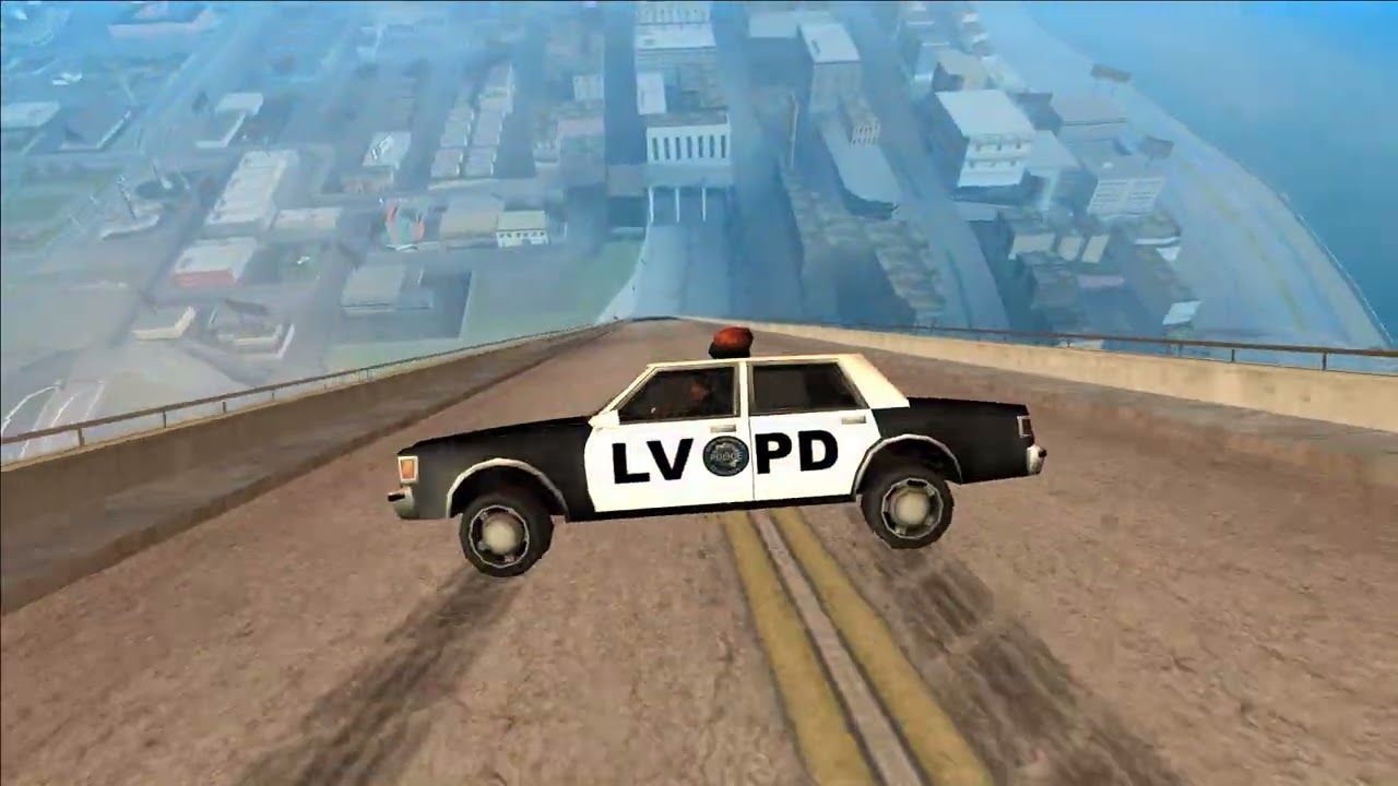 MEGA RAMP vs Police Vehicles | Realistic Crash Test | GTA San Andreas